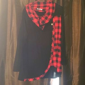 Rosegal buffalo plaid sweater tunic